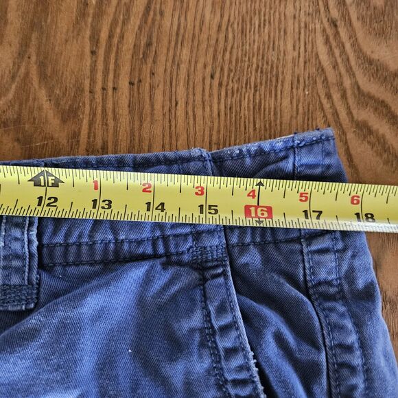 American Eagle Mens Blue Flat Front Shorts 34W | Casual Chino Summer Style - Picture 10 of 11